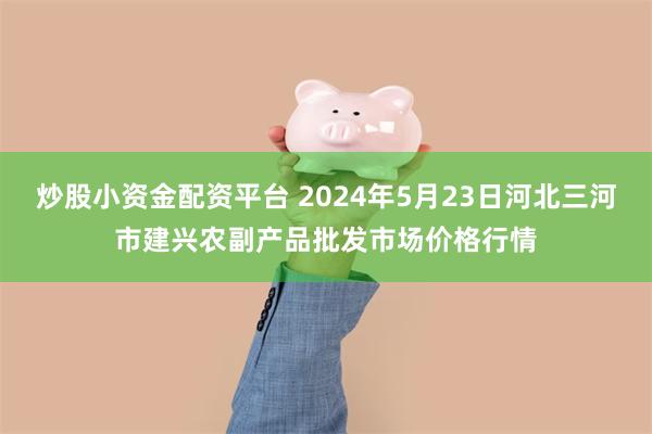 炒股小资金配资平台 2024年5月23日河北三河市建兴农副产品批发市场价格行情