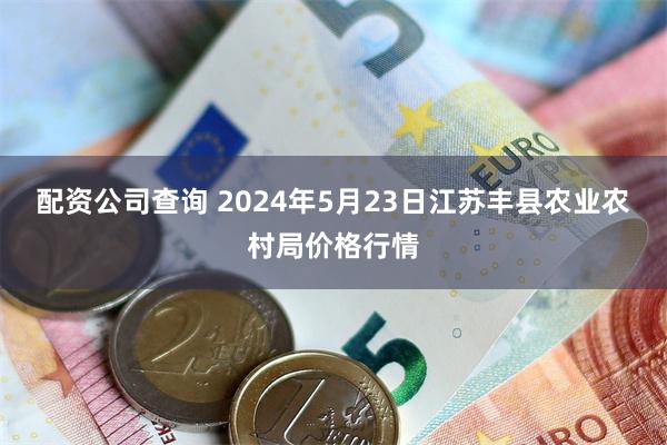 配资公司查询 2024年5月23日江苏丰县农业农村局价格行情